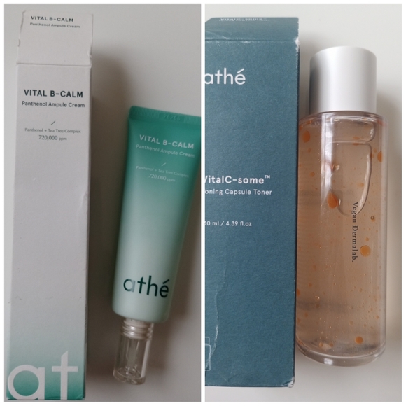 ATHE - Vital C-Some Toning Capsule Toner & Vital B-Calm Panthenol Ampoule Cream - Picture 1 of 13
